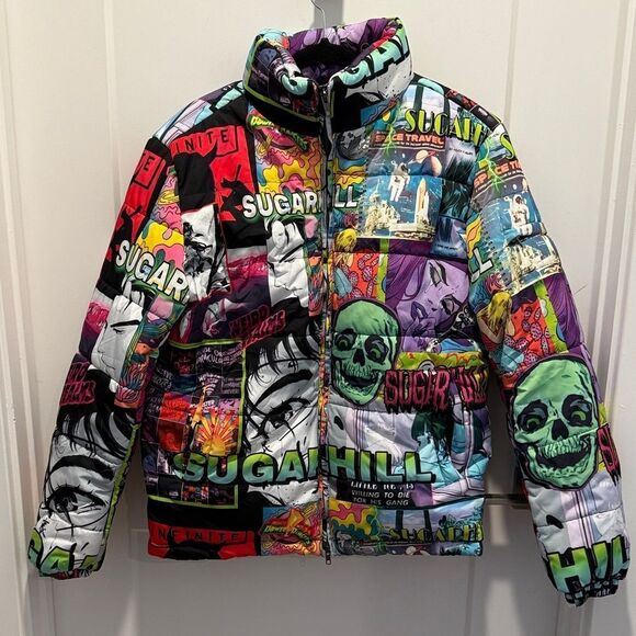 SUGARHILL ANXIETY PUFFER  JACKET, Size Medium - Picture 1 of 14